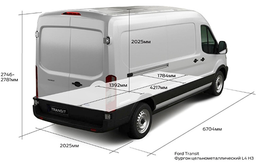 Ford Transit 350 EL Фургон изометрический